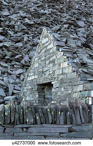 Stock Image - Slate face in last light. Fotosearch