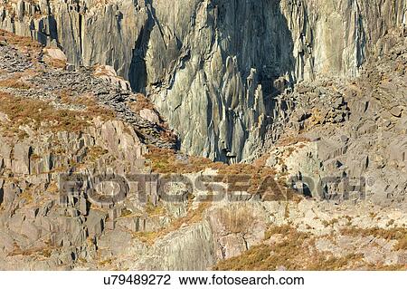 Slate rock face in evening light 2 View Large Photo Image Stock Image - Slate rock face in evening light 2. Fotosearch