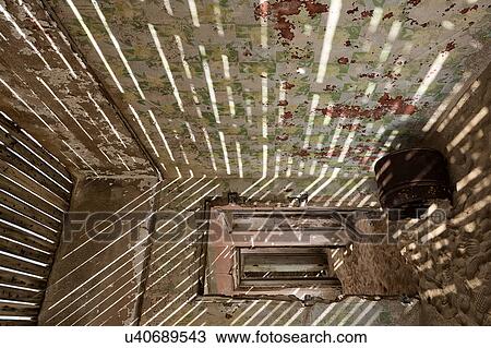 Stock Image - Slats and shadows. Fotosearch