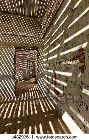 Stock Image - Slats and shadows. Fotosearch