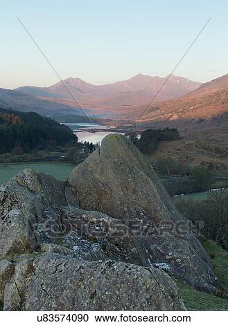 Stock Image - Sunrise at Snowdon. Fotosearch