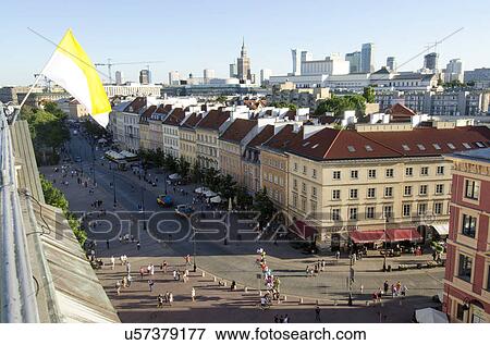 Stock Photo - Elevated view of old town. Fotosearch