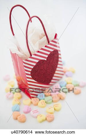 Picture - Gift bag with candies. Fotosearch