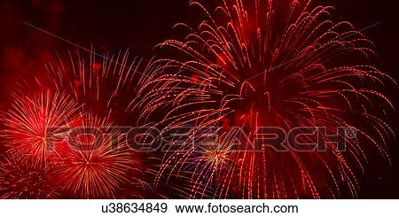 Stock Photo - Independence Day celebration with fireworks. Fotosearch