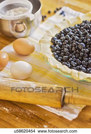 Ingredients for berry pie on table View Large Photo Image Picture - Ingredients for berry pie on table. Fotosearch