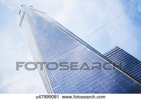 Low angle view of One World Trade Center against sky View Large Photo Image Stock Image - Low angle view of One World Trade Center against sky. Fotosearch
