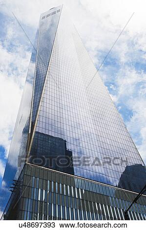 Low angle view of One World Trade Center against sky View Large Photo Image Stock Image - Low angle view of One World Trade Center against sky. Fotosearch