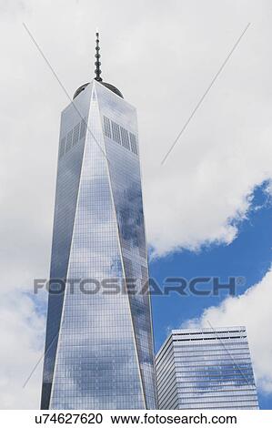 Low angle view of One World Trade Center against sky View Large Photo Image Stock Image - Low angle view of One World Trade Center against sky. Fotosearch