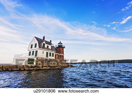 Rockland Breakwater Lighthouse View Large Photo Image Stock Photograph - Rockland Breakwater Lighthouse. Fotosearch