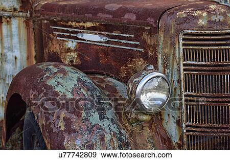 Rusty abandoned truck View Large Photo Image Stock Photo - Rusty abandoned truck. Fotosearch