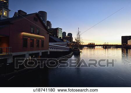 Ship and museum in Fort Point Channel at dawn View Large Photo Image Stock Image - Ship and museum in Fort Point Channel at dawn. Fotosearch