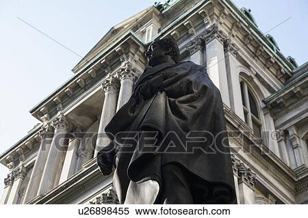 Stock Photography - Statue of Josiah Quincy at City Hall. Fotosearch