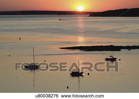 Sunrise over Casco Bay View Large Photo Image Stock Photograph - Sunrise over Casco Bay. Fotosearch