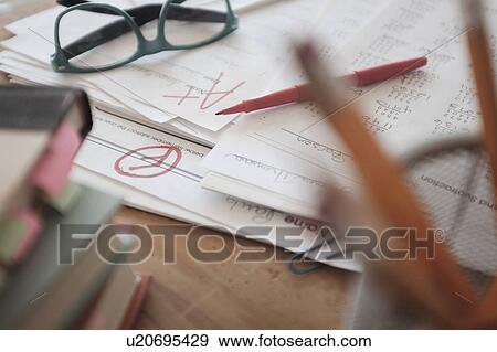 Stock Photo - Tests on table. Fotosearch