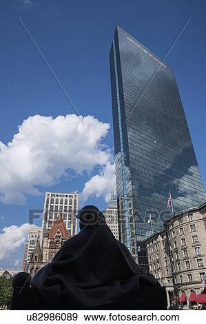 Stock Photo - View of statue in Copley Square. Fotosearch