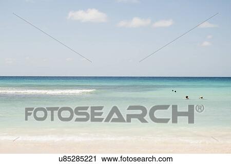 Stock Image - View of tranquil tropical beach. Fotosearch