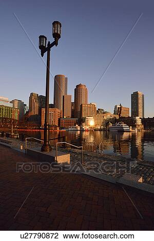 Waterfront from Fan Pier in morning View Large Photo Image Stock Image - Waterfront from Fan Pier in morning. Fotosearch
