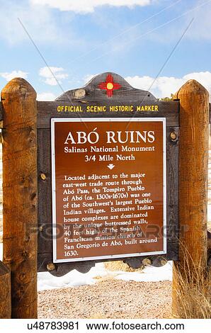 abo ruins pueblo historical marker new mexico View Large Photo Image Stock Image - abo ruins pueblo historical marker new mexico. Fotosearch