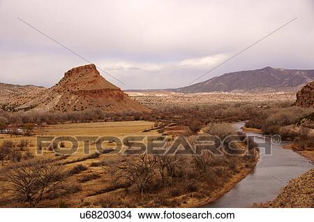 Picture -  aerial view abiquiu new mexico nm chama river. Fotosearch