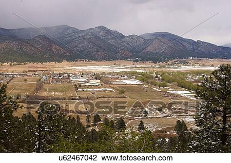 Stock Image -  aerial view mora new mexico nm scenics mountains. Fotosearch