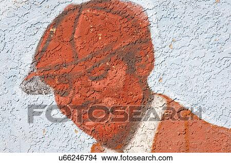 Picture -  african american man male mural chamizal park el. Fotosearch