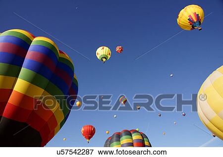 Stock Photo -  albq balloon fiesta ascension hot-air hot air. Fotosearch