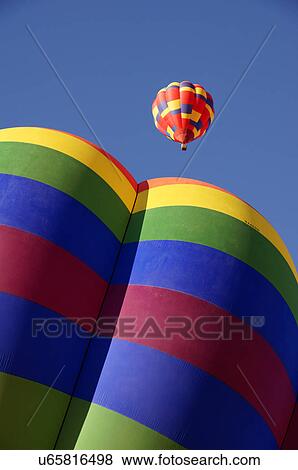 Stock Photo -  albq balloon fiesta ascension hot-air hot air. Fotosearch