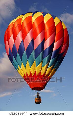 Picture -  albq balloon fiesta ascension showing basket. Fotosearch