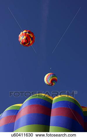 Stock Image -  albq balloon fiesta colorful hot-air ballons. Fotosearch