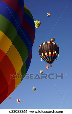 albq balloon fiesta colorful hot-air ballons View Large Photo Image Stock Photography - albq balloon fiesta colorful hot-air ballons. Fotosearch