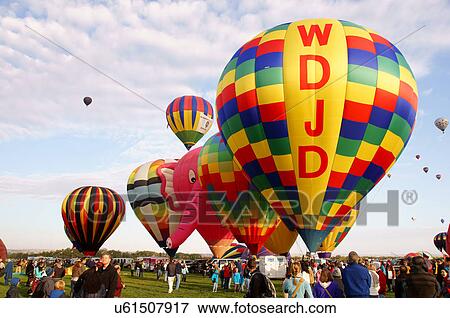 albq balloon fiesta crowd spectators hot-air hot View Large Photo Image Stock Photo - albq balloon fiesta crowd spectators hot-air hot. Fotosearch