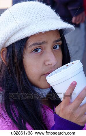 Stock Photo -  albq balloon fiesta cute latino hispanic girl. Fotosearch
