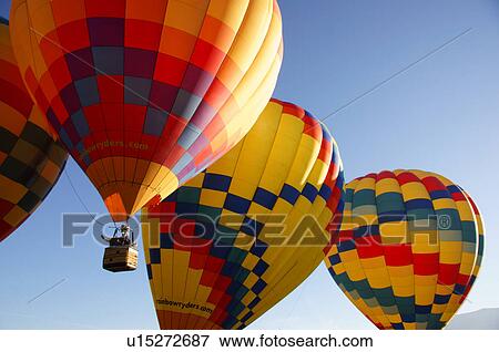 albq balloon fiesta hot-air balloons ascension View Large Photo Image Stock Photo - albq balloon fiesta hot-air balloons ascension. Fotosearch