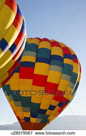 albq balloon fiesta hot-air balloons ascension View Large Photo Image Stock Photo - albq balloon fiesta hot-air balloons ascension. Fotosearch