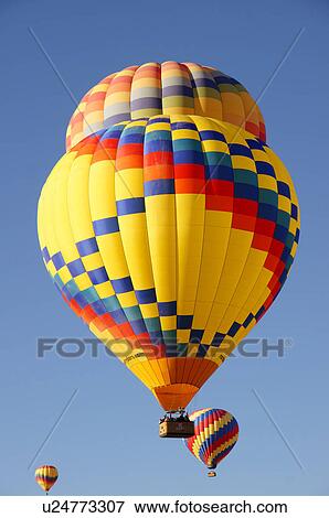 Stock Photo -  albq balloon fiesta hot-air hot air ascension. Fotosearch