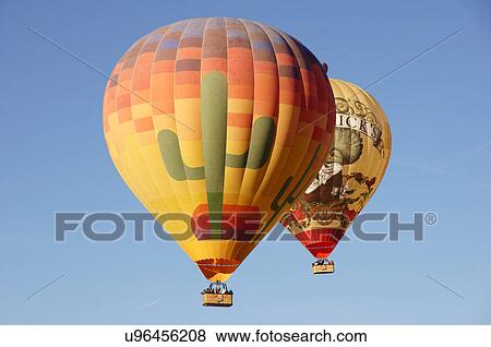 Stock Photo -  albq balloon fiesta hot-air hot air ascension. Fotosearch