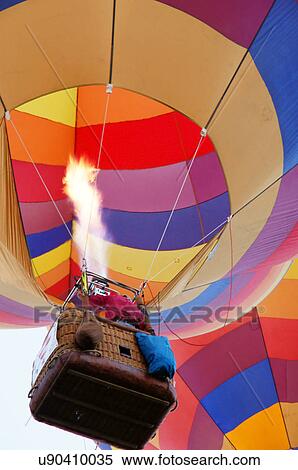 Stock Photography -  albq balloon fiesta hot-air showing flame white. Fotosearch
