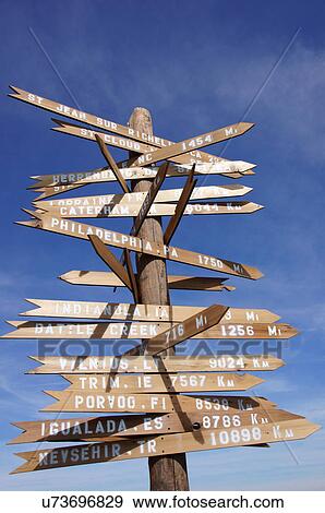 Stock Photo -  albq balloon fiesta mile marker distance tree. Fotosearch
