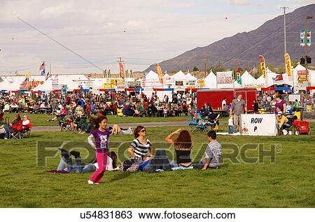 albq balloon fiesta people crowd balloons View Large Photo Image Stock Image - albq balloon fiesta people crowd balloons. Fotosearch
