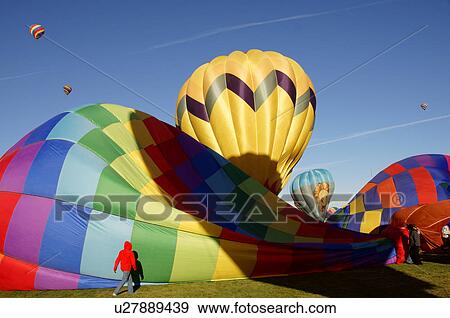 Stock Photo -  albq balloon fiesta person people front hot-air. Fotosearch