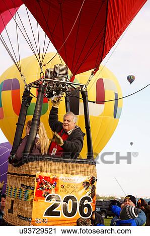 Stock Image -  albq balloon fiesta pilot ascension showing. Fotosearch