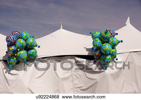 albq balloon fiesta plastic balloons side tent View Large Photo Image Stock Photo - albq balloon fiesta plastic balloons side tent. Fotosearch