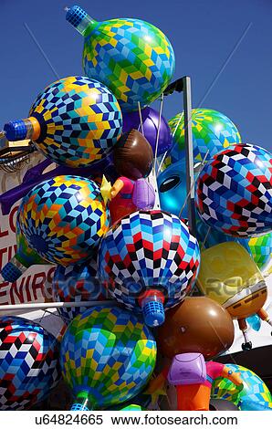 albq balloon fiesta plastic balloons display View Large Photo Image Stock Photography - albq balloon fiesta plastic balloons display. Fotosearch