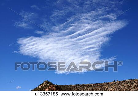 Stock Photography -  albq balloon fiesta scenic feather clouds vista. Fotosearch