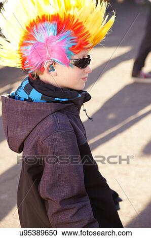 Stock Image -  albq balloon fiesta side profile portrait young. Fotosearch