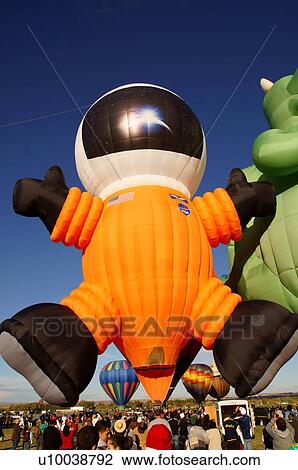 Stock Image -  albq balloon fiesta special odd shapes astronaut. Fotosearch