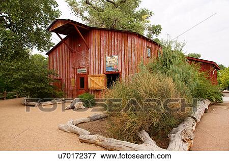 Stock Photo -  apple cider barn at heritage farm botanical. Fotosearch