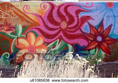 Stock Photo -  art mural graphic alto walking park santa fe new. Fotosearch