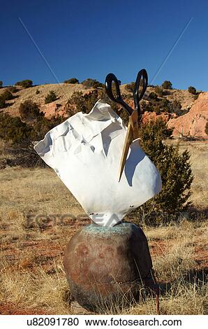 Stock Image -  artwork garden of the gods lone butte new mexico. Fotosearch