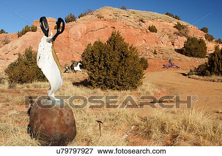 Stock Photo -  artwork garden of the gods lone butte new mexico. Fotosearch